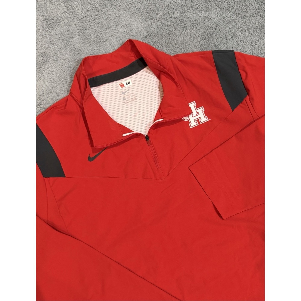 Nike Team Issued University of Houston Cougars Mens 2XL Coach Jacket Quarter Zip